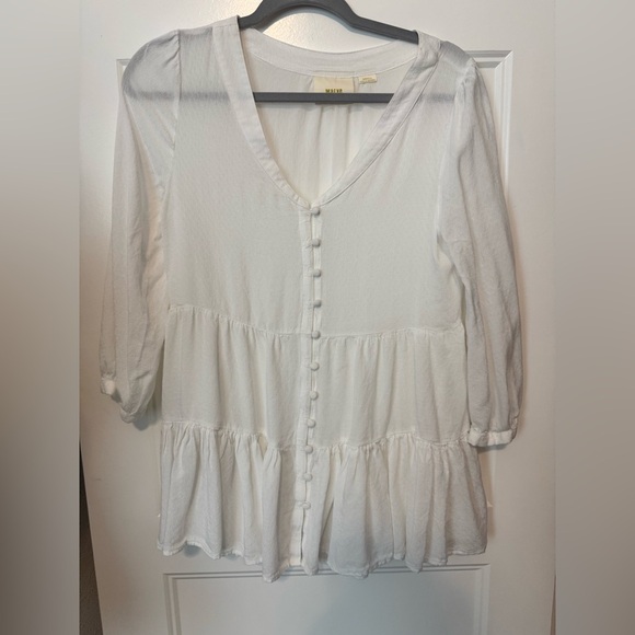 Maeve Button Front Boho Tunic Top Size Small - Picture 1 of 8